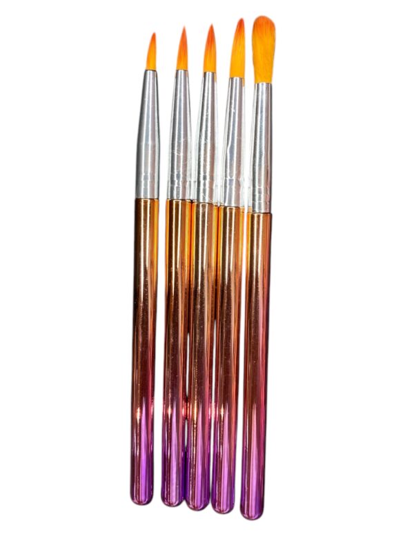 Kit de Pincel 5 Unidades Para Acrílico