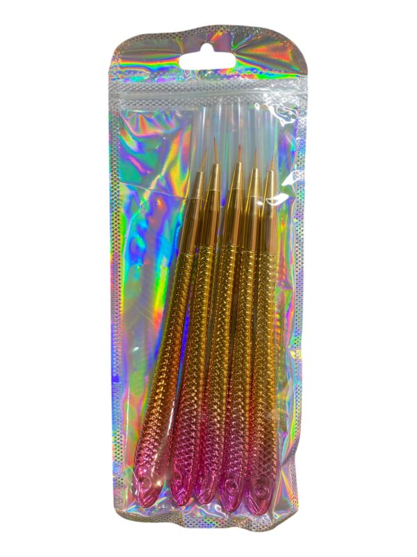 Kit de Pincel 5 Unidades Ponta Fina