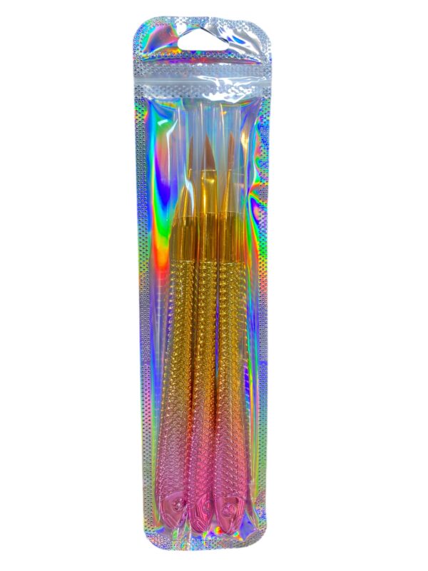 Kit de Pincel 3 Unidades para Acrílico