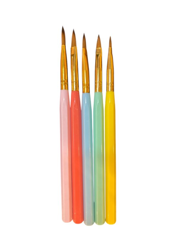 Kit de Pincel 5 Unidades para Acrílico