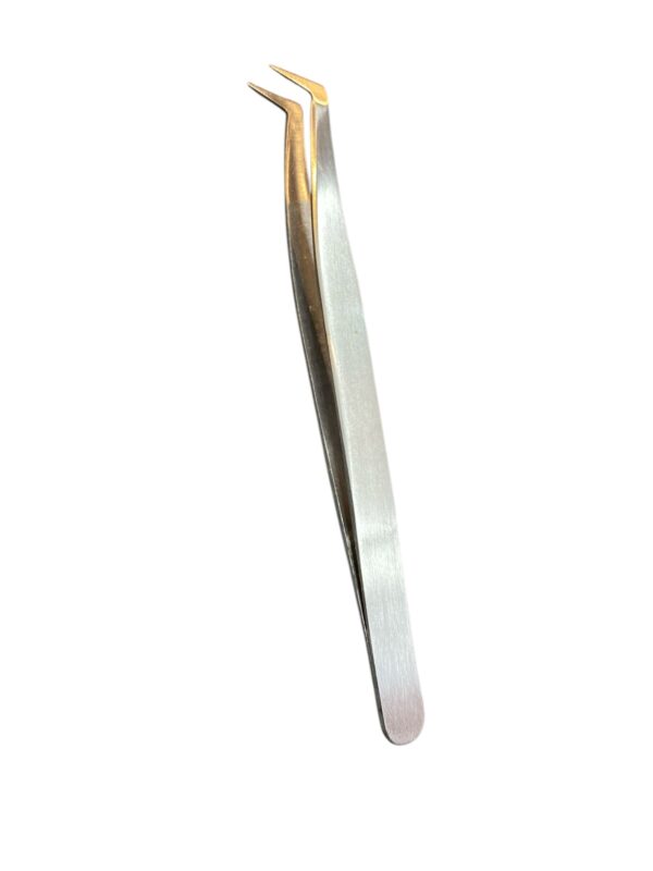 Pinça de Cílios Prata para Volume Russo - Kiss She