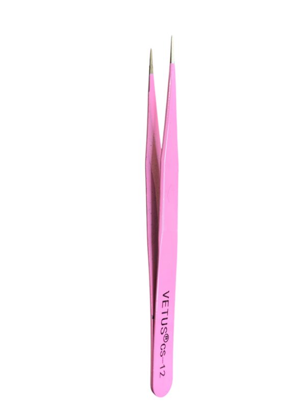 Pinça de Cílios Rosa Reta - Vetus