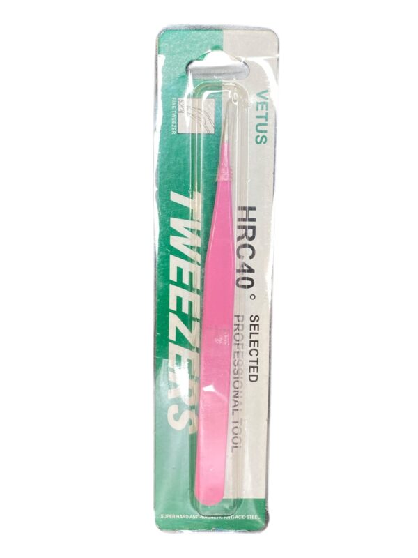 Pinça de Cílios Rosa Reta - Vetus - Imagem 3