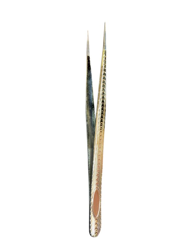 Pinça de Cílios Dourada Reta - Beauty Tools