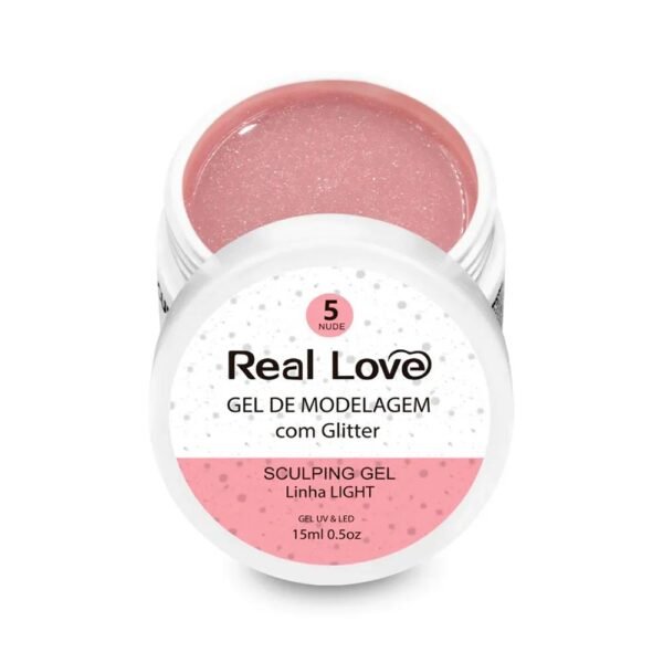 Gel Real Love com Glitter 15ml