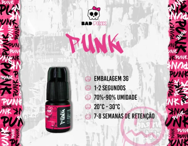 Cola de Cílios Bad Pink – Punk (3g) - Image 2