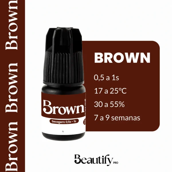 Cola Adesiva Beautify Pro Brown – 3ml - Imagem 2