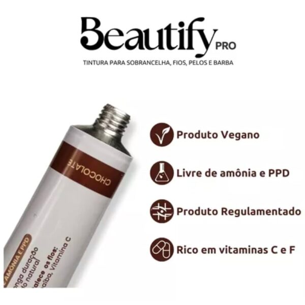 Kit Tintura para Sobrancelha e Cílios com Oxidante – Beautify - Imagem 3
