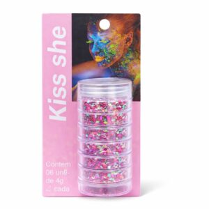 Glitter Chunky Colorido Empilhável – Edição Carnaval