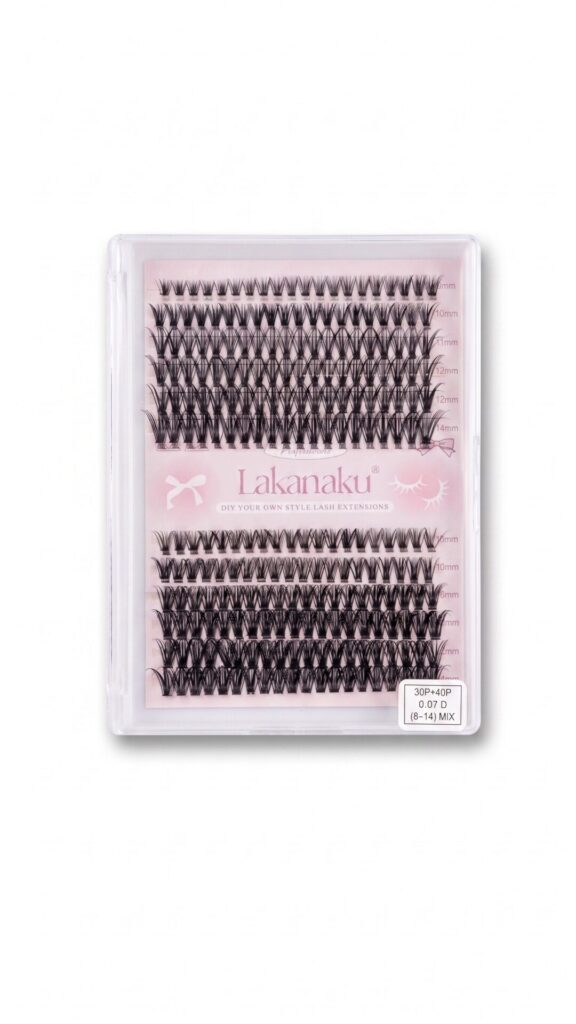 Cílios Postiços Lakanaku DIY 30P/40P 0.07 D Mix 8-14mm