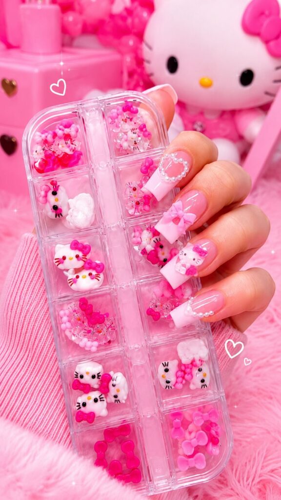 Kit 3D Hello Kitty para Nail Design