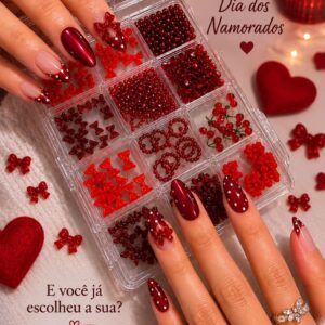 Kit Love Decorações 3D para Unhas