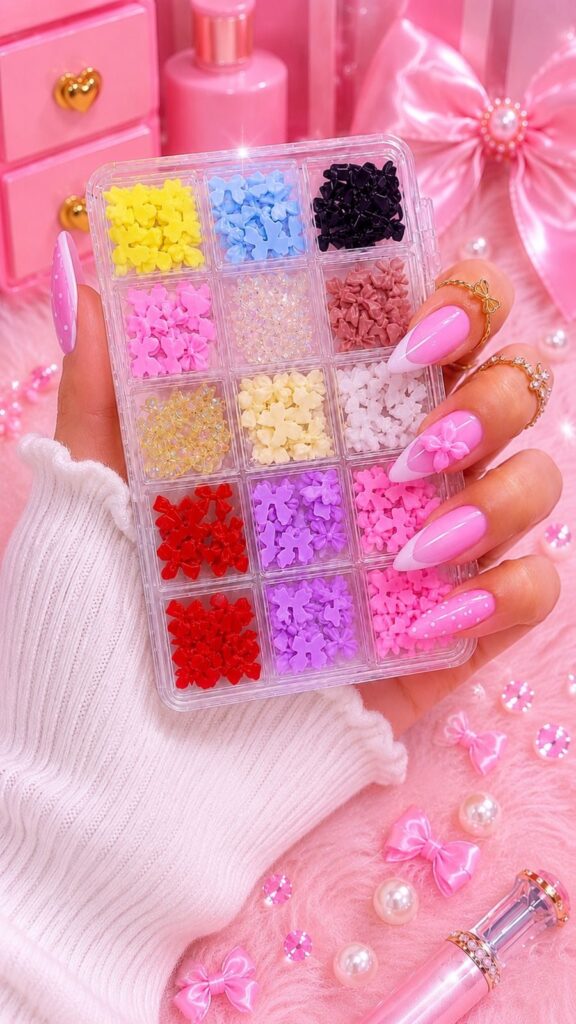 Kit Decoração Lacinhos 3D para Unhas